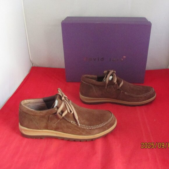 David Tate Mojo Suede Wallabee Chukka Boots $145 -US Size 7 1/2 N - Brown - 1317 - Picture 1 of 10